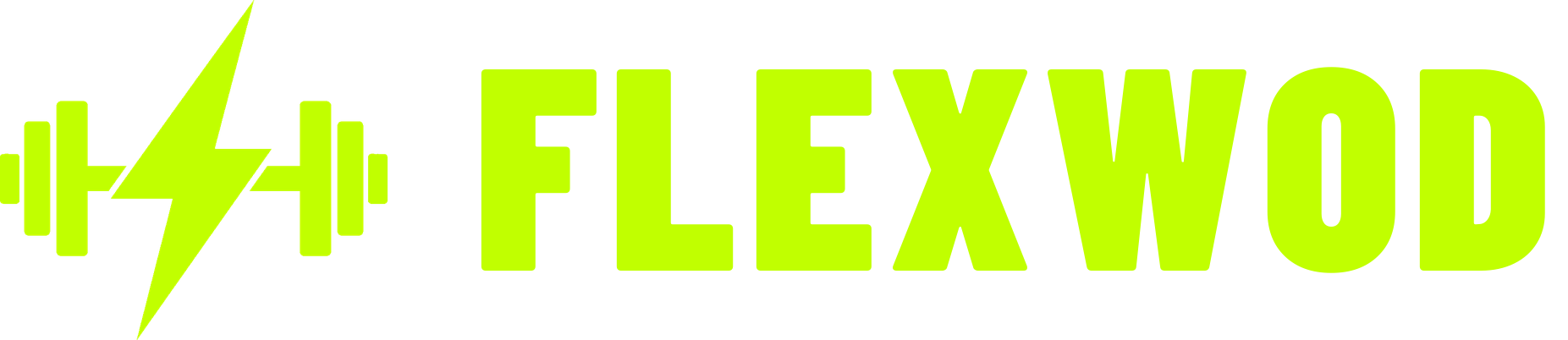 Lockup — dark backgrounds — FlexWOD brand asset